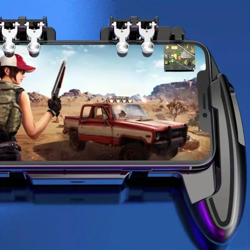 Mobile Phone Grip Holder 6 Fingers Gaming Cooling Gamepad Joystick L1R1 Trigger Controller view 4