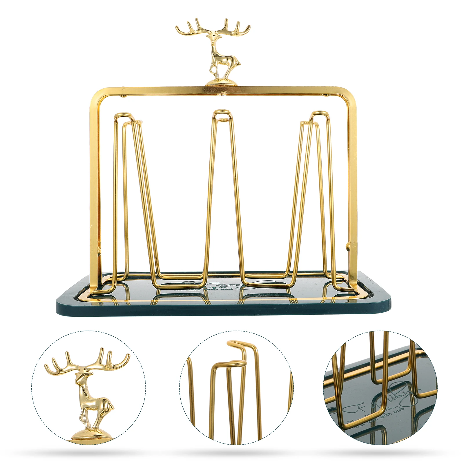 

1 комплект, настольная стойка для хранения стеклянных чашек, прочная компактная кухонная полка-органайзер, железный бытовой держатель, сливной лоток, свободный передвижной