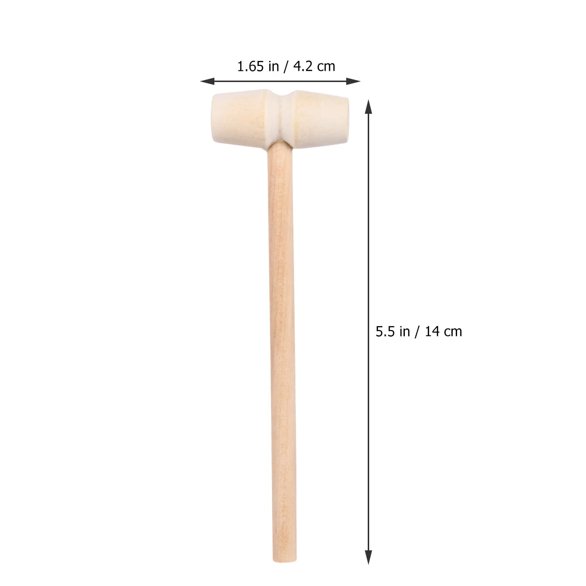 25 stuks houten mini-hamer massief houten mini-hamer krabhamer cake-hamer glad oppervlak lichtgewicht multifunctioneel
