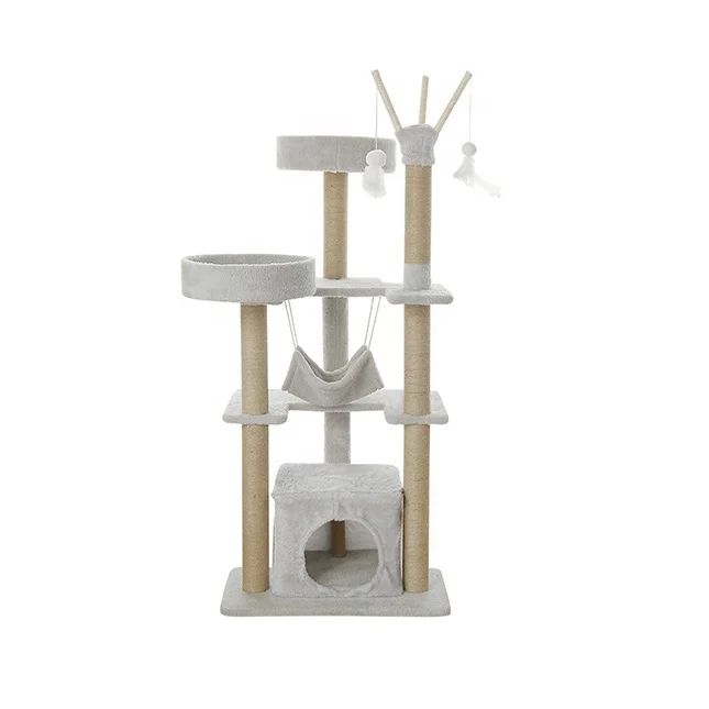 

Best Selling Large Cat Climbing Tree Furniture Scratcher High-End Condo Tower Cat Tree with Cat Scratch Post