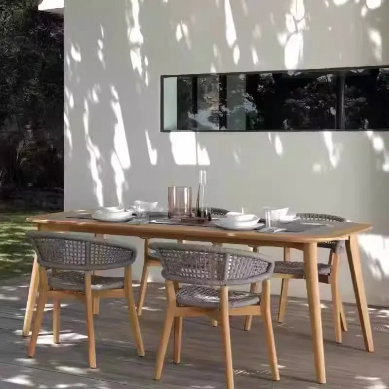 

Nordic Outdoor Garden Sofas Simplicity Modern Restaurant Homestay Garden Sofas Courtyard Wood Furniture Sofá Jardín MHSF