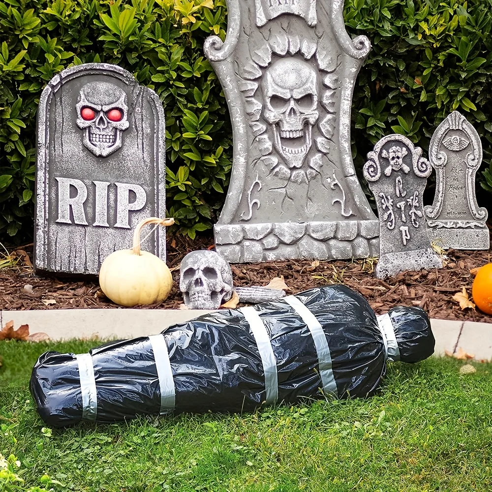 1pc PVC Inflatable Halloween Hanging Dummy Decor, Scary Mannequin Prop for Haunted House Yard Party Decoration