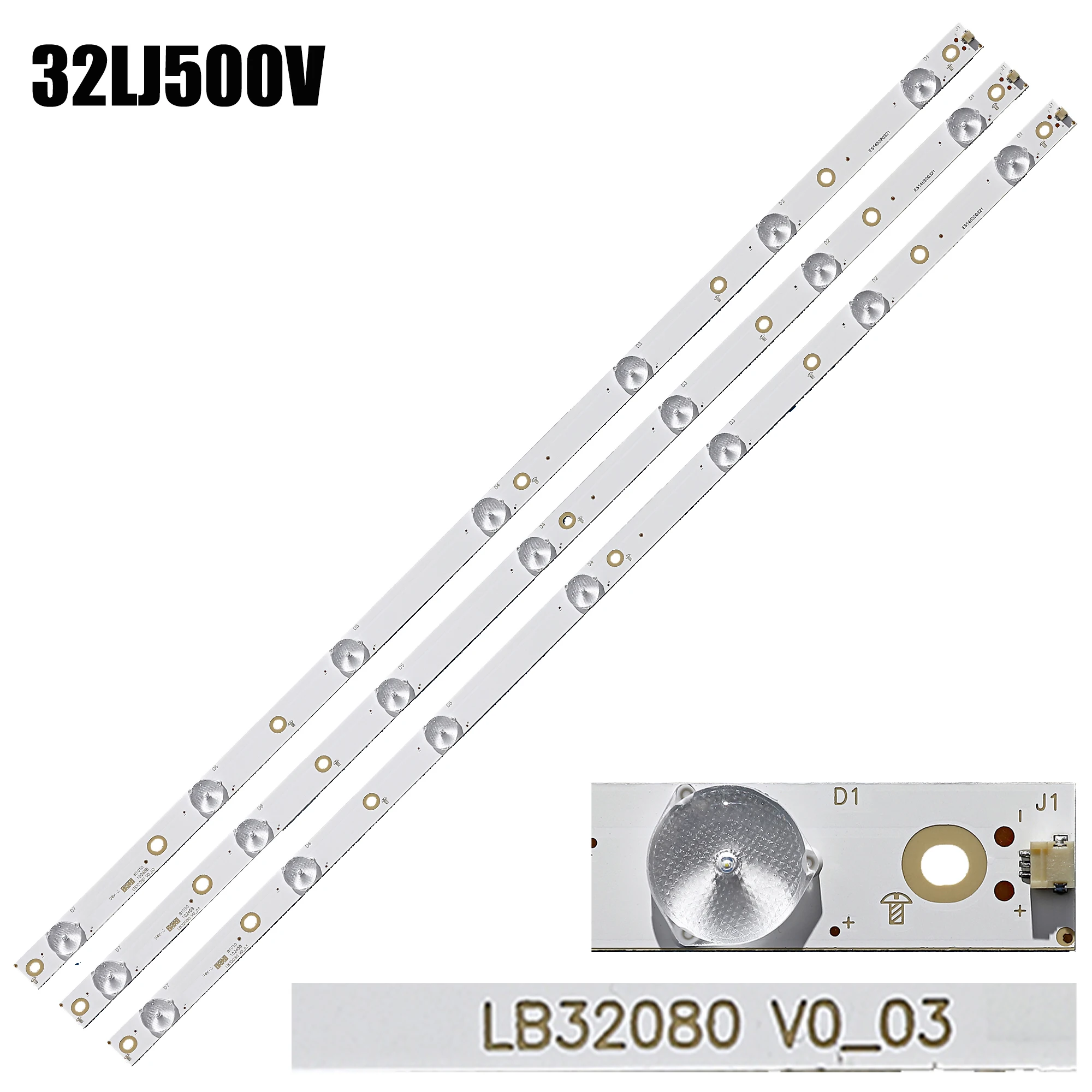 Listwa podświetlenia LED do 32LJ500 32LH500D GJ-2K16 GEMINI-315 32PFS6401 KDL-32R330D 32PHS5301 32PFS5501 LB32080 V0 01P26 — zdjęcie produktu 6