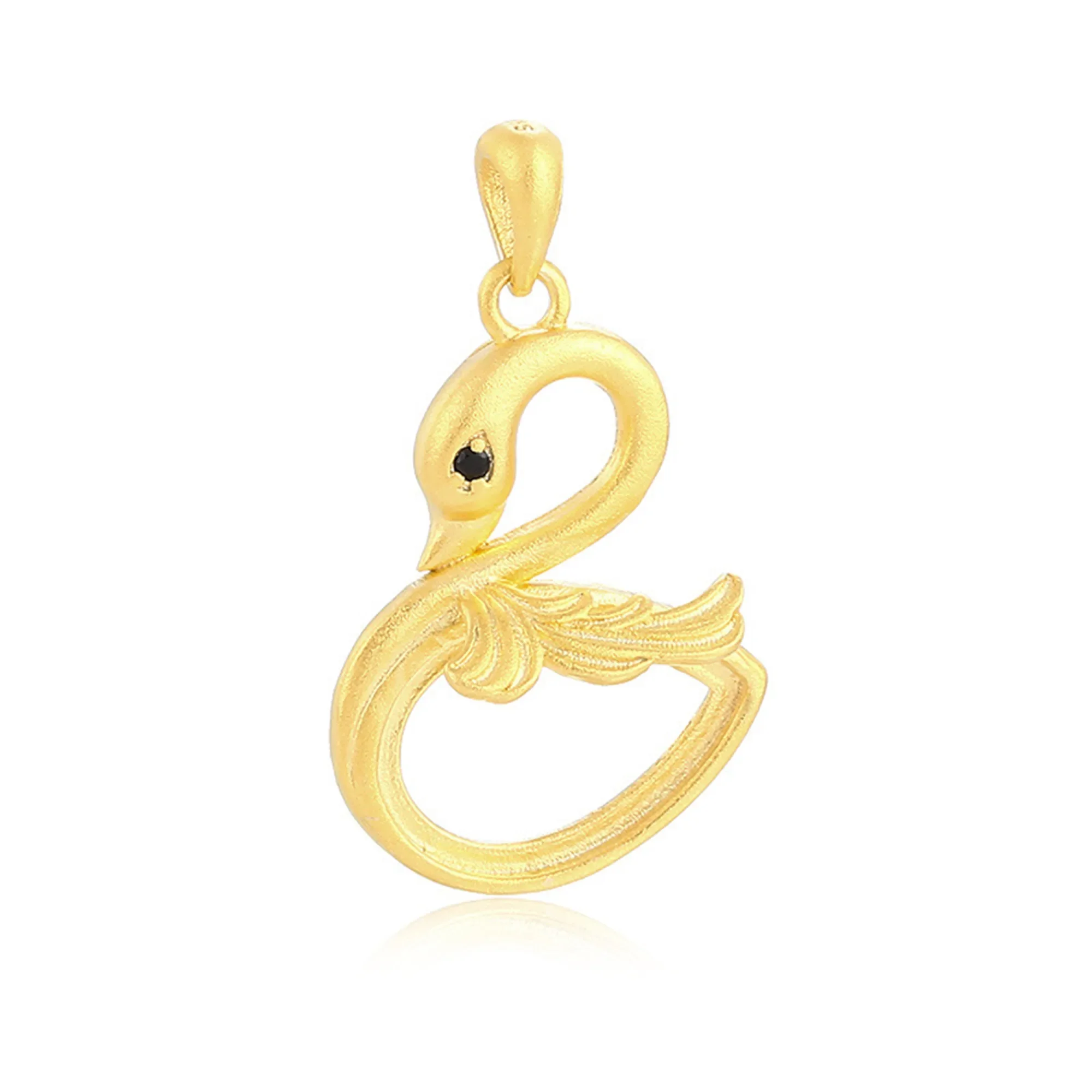 

Pendant Base for 8x12mm Teardrop Cabochons Gold Plated 925 Silver Zircon Pendant Blank Swan Style Pendant Setting
