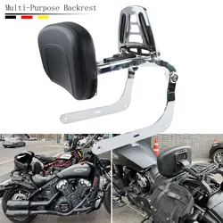 Motorcycle Accessories Folding Multi-Purpose Driver Passenger Backrest Luggage Rack For Indian Scout Sixty Twenty 2015-2023