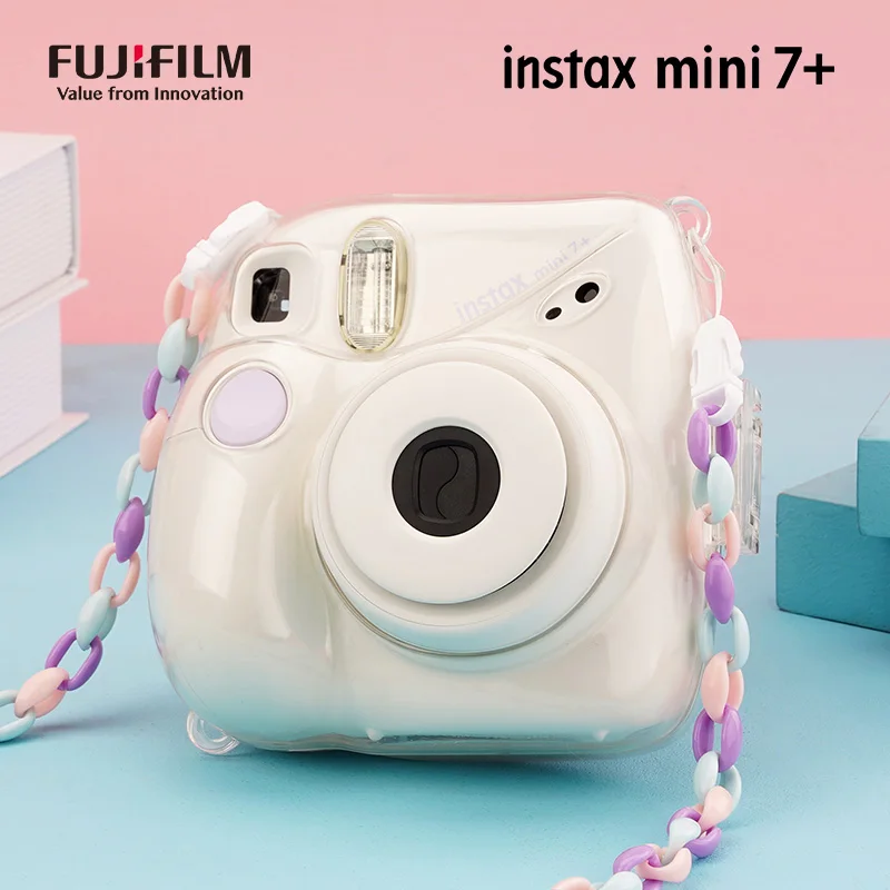 Fujifilm Instax Mini7+ Camera With 20 Sheets White Instax Mini Film/3-Inch Album 40 Pocket/Camera Case/1pcs Magnetic Photo Frame