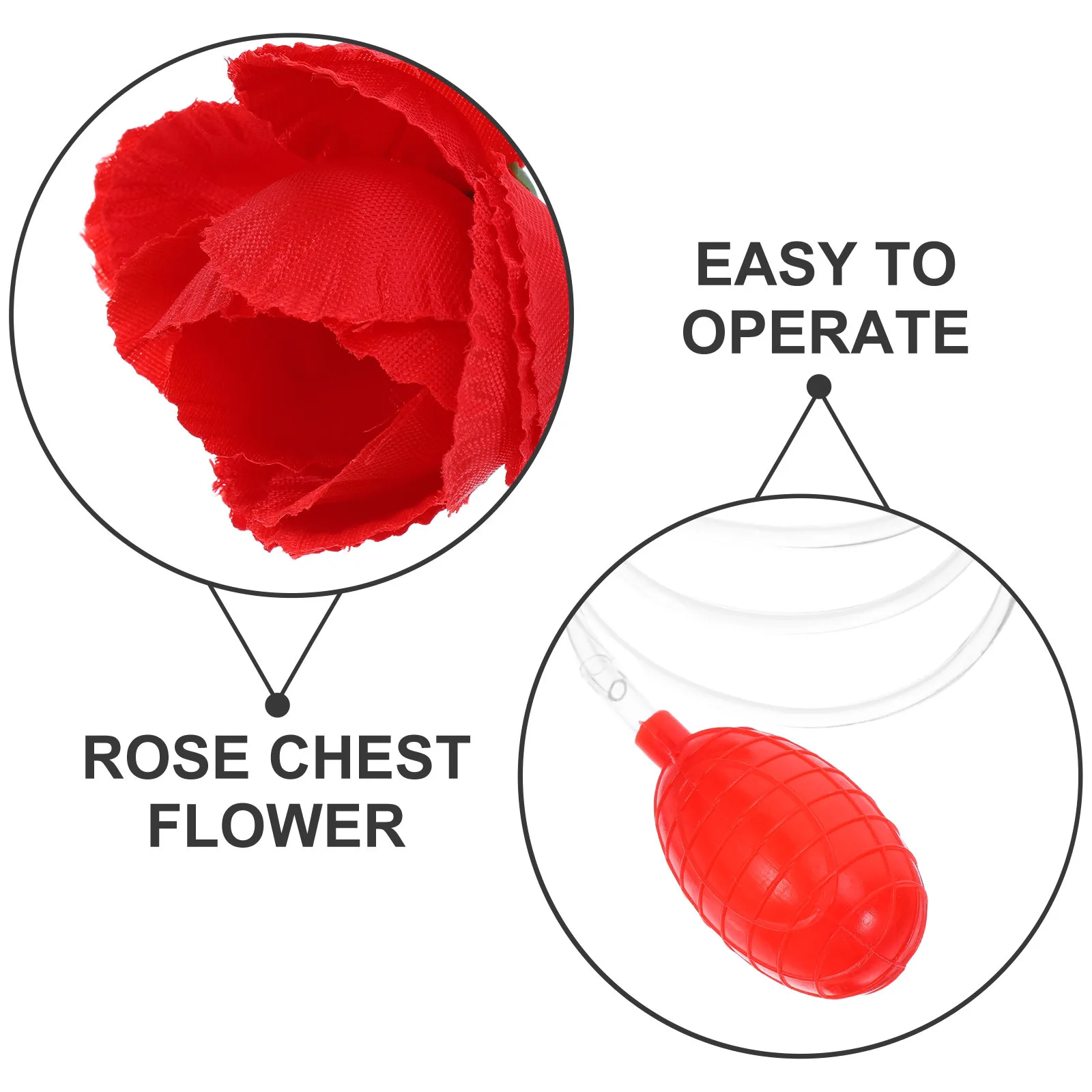 2 pçs introduzindo spray vermelho rosa piada adereços água esguicho flor para abril tolos brincadeira jogos de casamento humor acessórios festa engraçada