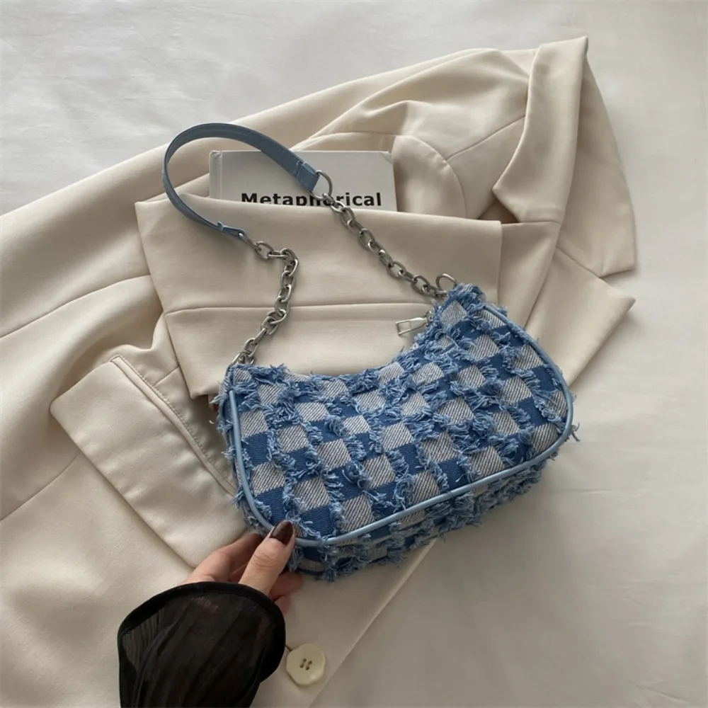 

Fashion New Design Single Shoulder Bag Vintage Star Denim Underarm Bag Korean Y2k Women's Handbag Female