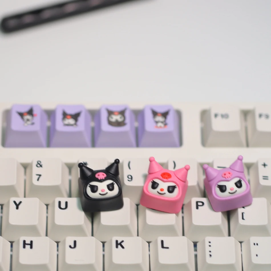 Tutup Kunci Tambahan Personalisasi Tema Kurami Lucu Tombol Keyboard Mekanis Poros Silang Diy Tutup Tombol Pengganti Kartun Yang Dipersonalisasi
