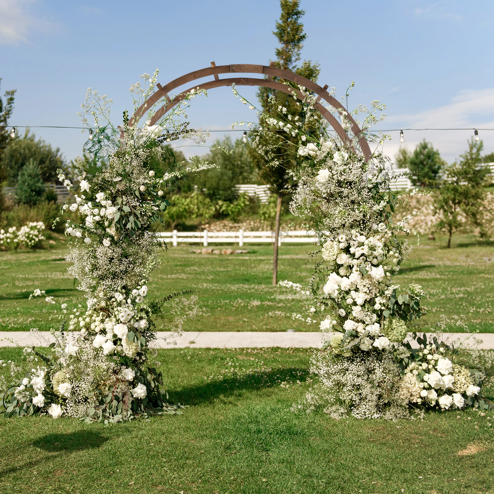 7ft Dark Brown Garden Arch