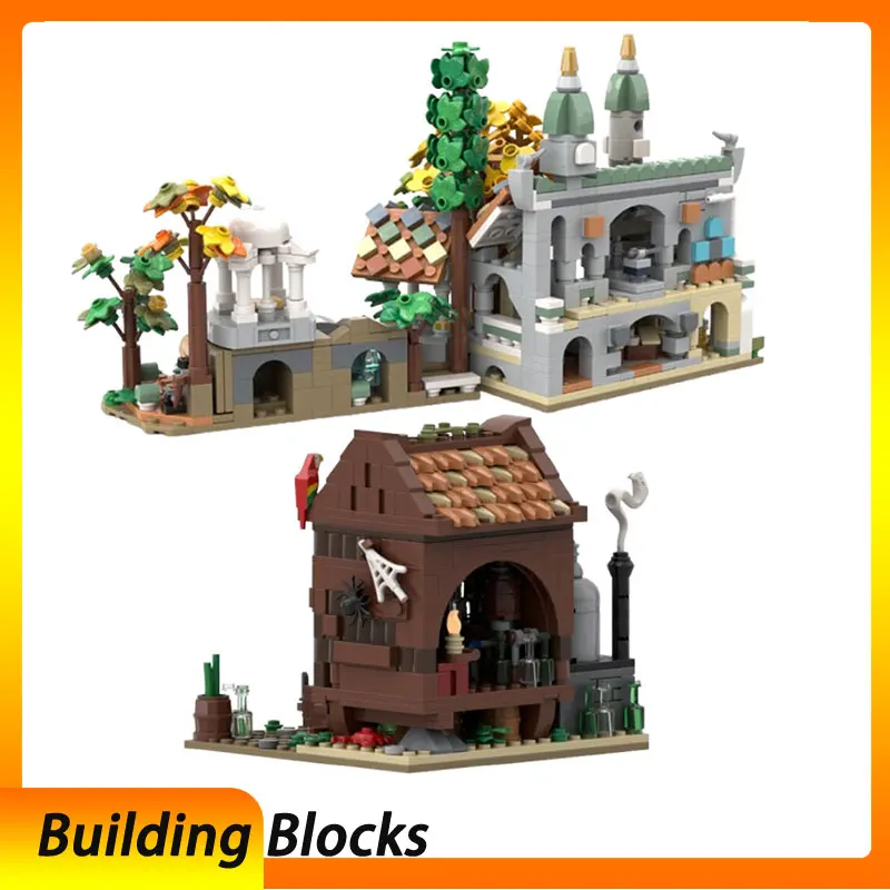 

Строительные блоки для сборки мелких частиц, игрушки средневекового пивоварня MOC-162059, 425 шт., 177828, модель здания фермерского коттеджа, украшение