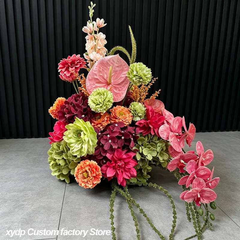 5D Rosen, Grünpflanzen, Hortensien, Hochzeitsbogen-Dekoration, Blumenreihe, Tischdekoration, Blumenball, Event-Zubehör – Detail 4