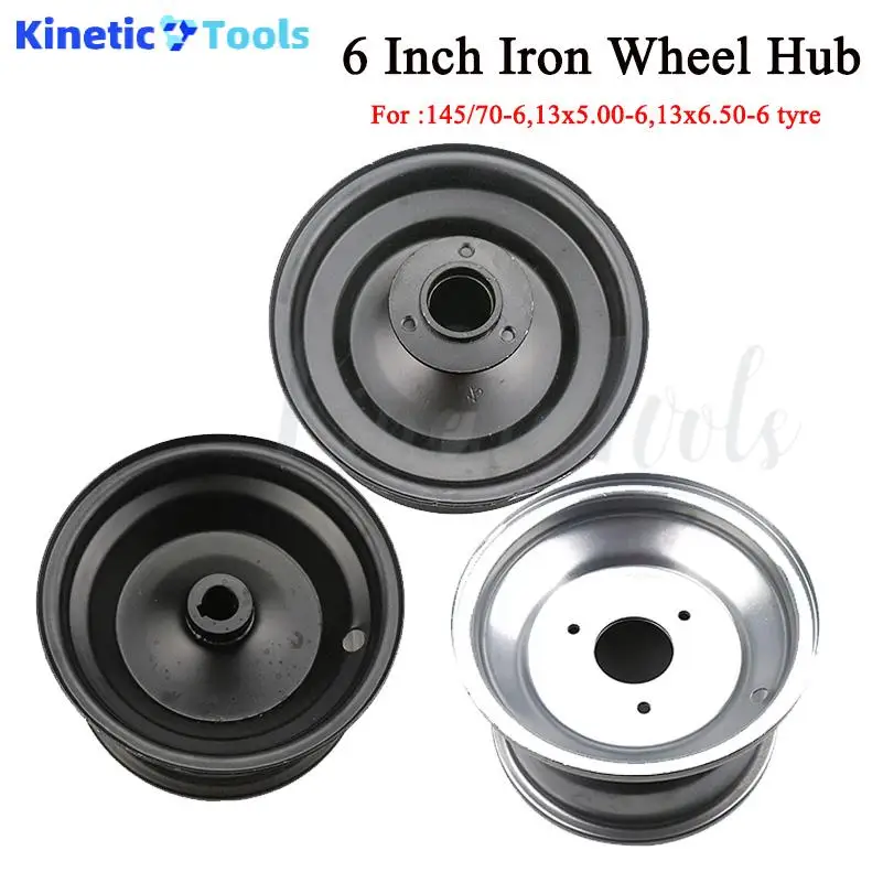 

6-дюймовый колесный диск для шин 145/70-6, 13x5.00-6, 13x6.50-6, 3-отверстные вакуумные диски для квадроциклов, картов 110-125 куб. см, газонокосилок