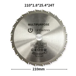 Klinge Disc Holz Metall Sägeblatt Mayitr für Wut Rage4 RageB 25,4mm Bohrung Evolution 24T Neue Ankunft 210mm Kreissäge