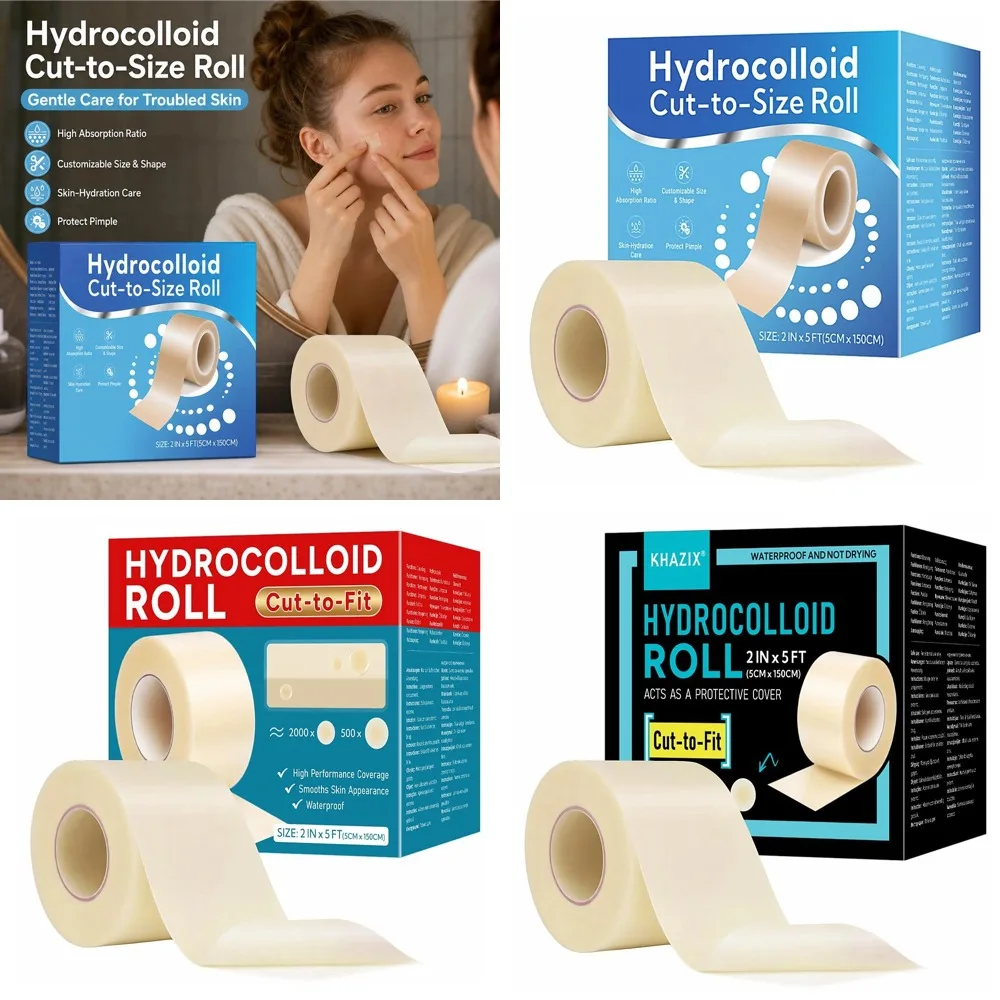 Colloidal Acne Patch Roll Pack Multi purpose Colloidal Dressing for Free Cutting Facial Care Waterproof Invisible Acne Patch