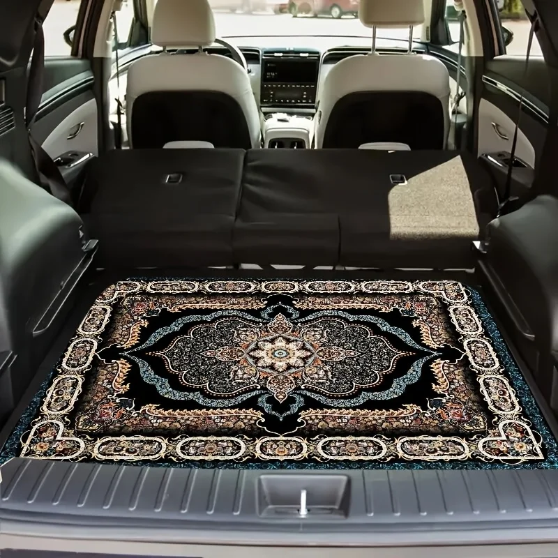 Bohemian Trunk Mat Car Interior Car Decor Universal All-weather, Pet Mat Suitable for Most Car Models,Family Cars, Pet Owners