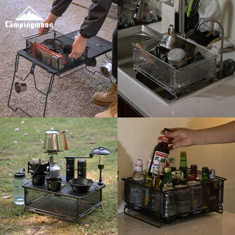 campingmoon-ck-24bk-unita-tavolo-igt-da-esterno-combinazione-multifunzionale-con-cestello-filtrante-per-acqua-e-gabbia-di-stoccaggio-in-acciaio-inossidabile