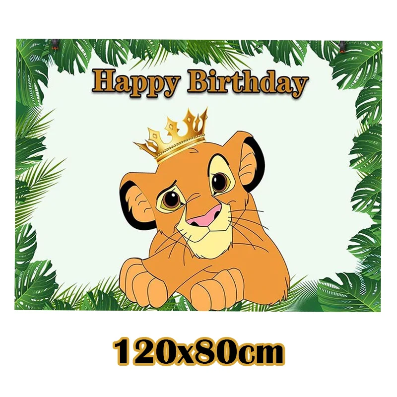 Nowy Król Lew Simba Dekoracja Imprezowa Kreskówka Król Lew Motyw Urodziny Papierowy Talerz Serwetki Kubek Balon Baby Shower Event Supplies