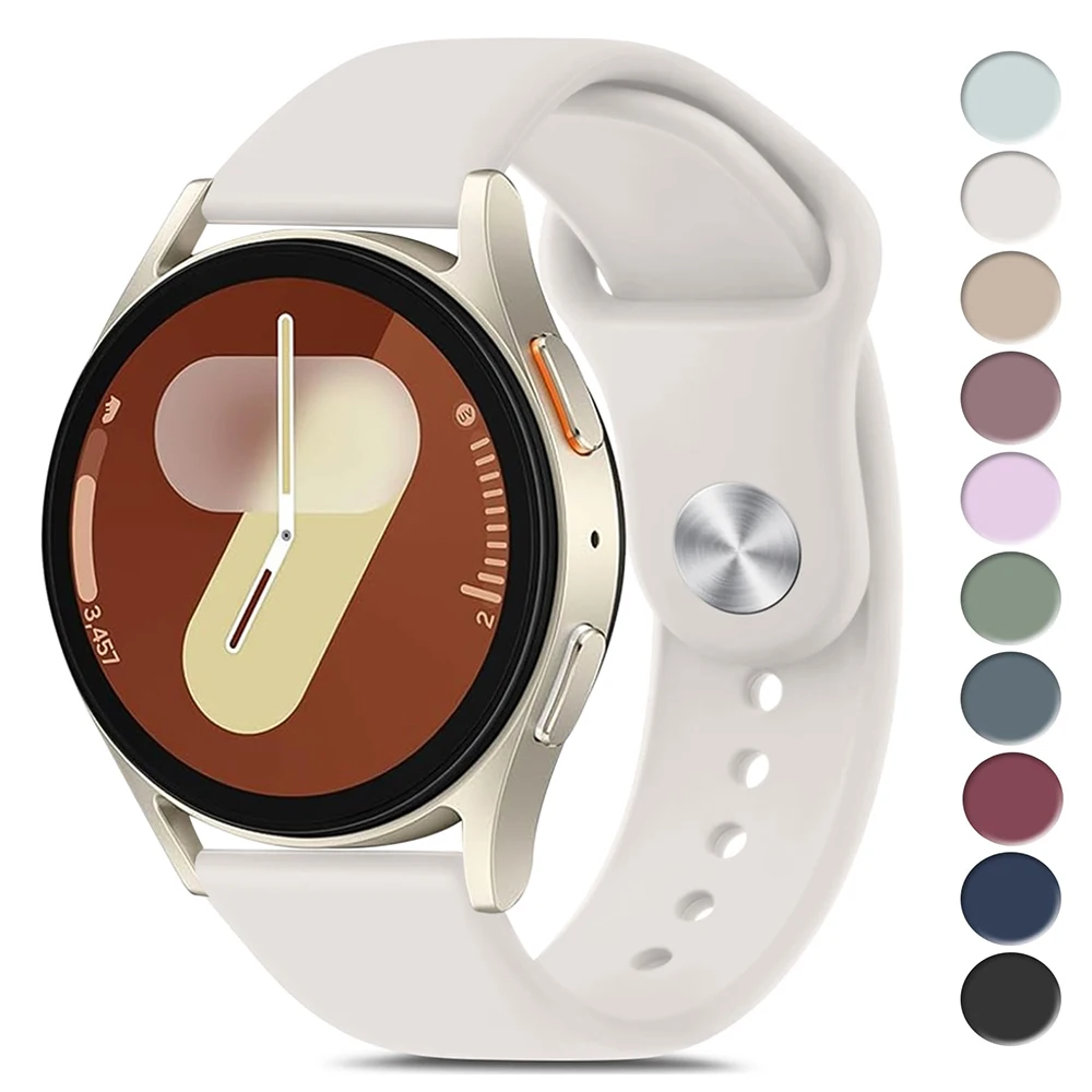 Cinturino in silicone per Samsung Galaxy watch 7/FE/6/5 pro/4 Classic/Active2 20mm 22mm braccialetto sportivo Huawei GT 4/2/2e/3 pro cinturino