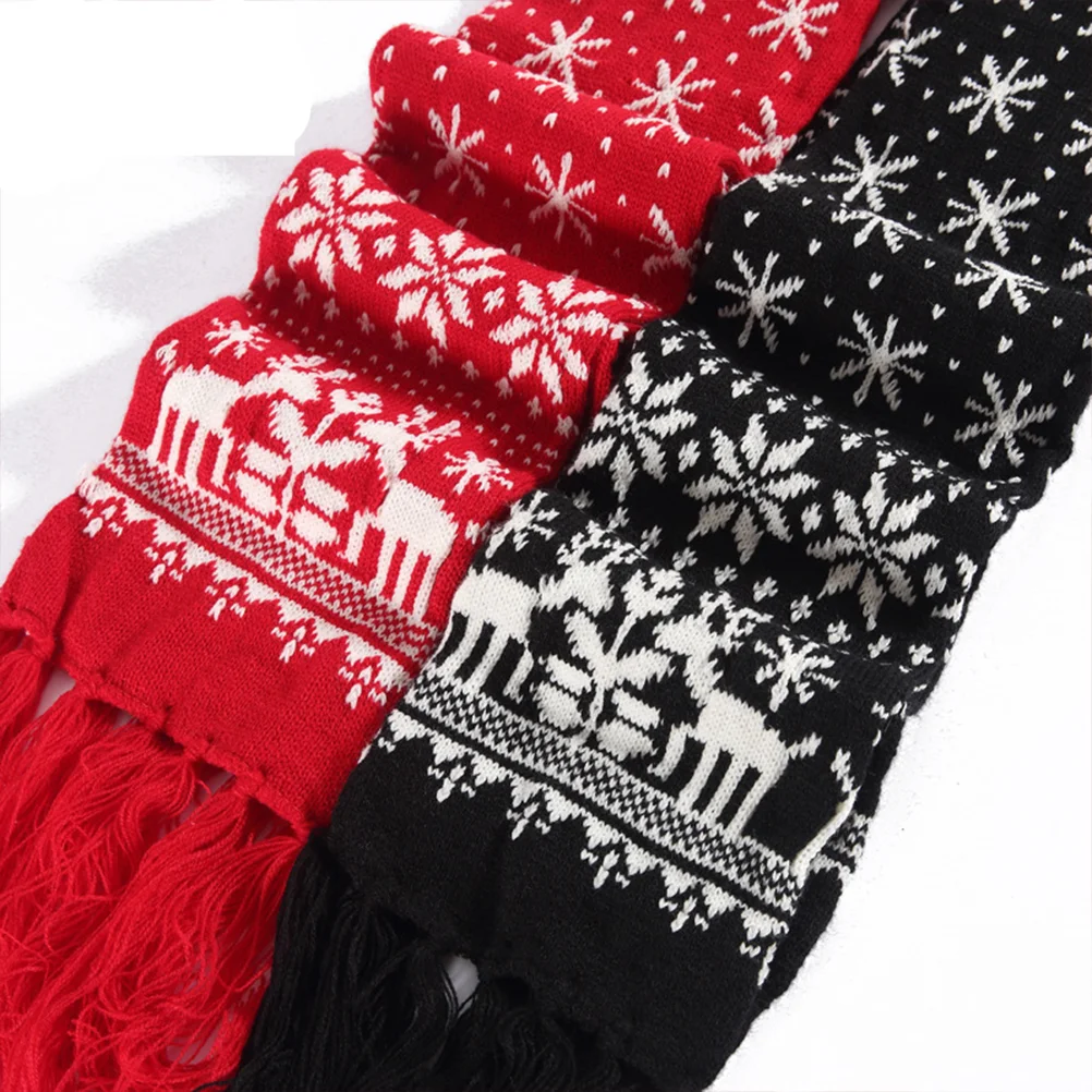 Christmas Themed Scarves Autumn And Winter Cold Protection Scarf Miss Cold-proof