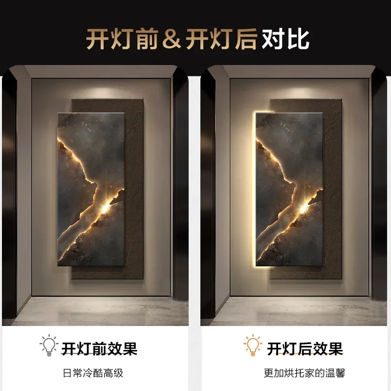 Light Luxury Porch LED Wall Lamp Painting Senior Sense Mural Background Wall Living Room Wall Corridor Decoration