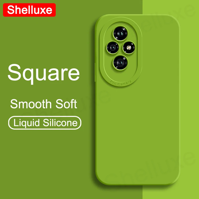 For Honor200 Case Shelluxe Square Liquid Silicone Soft Cover For Huawei Honor 200 Pro 200Pro Shockproof Phone Cases