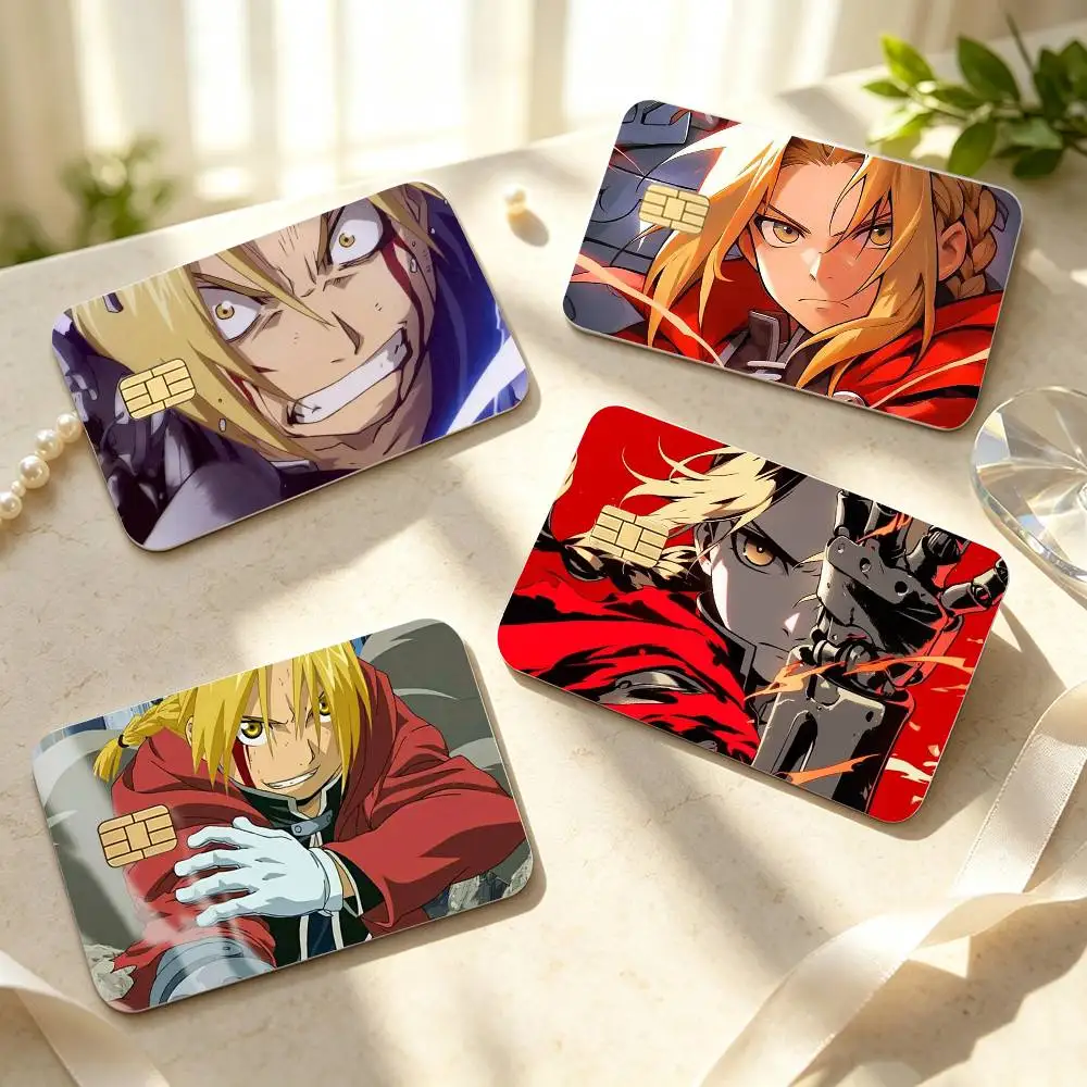 Edward Elric  HD Credit Card Stickers Game Card Decal Small Chip Waterproof Sticker Gift Decor