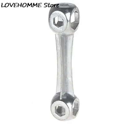 1PC 10 Holes Size 6-15mm 10 in 1 Galvanized Steel Hexagon Wrench Durable Bicycle Repair Tool Bone Shape Hexagon Wrench Spanner