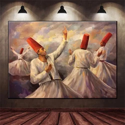 Full Diamond Embroidery Sufi Whirling Dancing Dervish Islamic Ramadan Eid Egypt Art Handicraft Diamond Painting Home Decoration