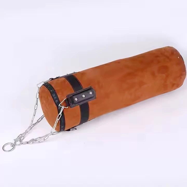2026 Hanging Punching Bag Wholesale Faux Cowhide-look Suede Fabric Sandbag for Sanda MMA Muay Thai Boxing Training Targetpromote