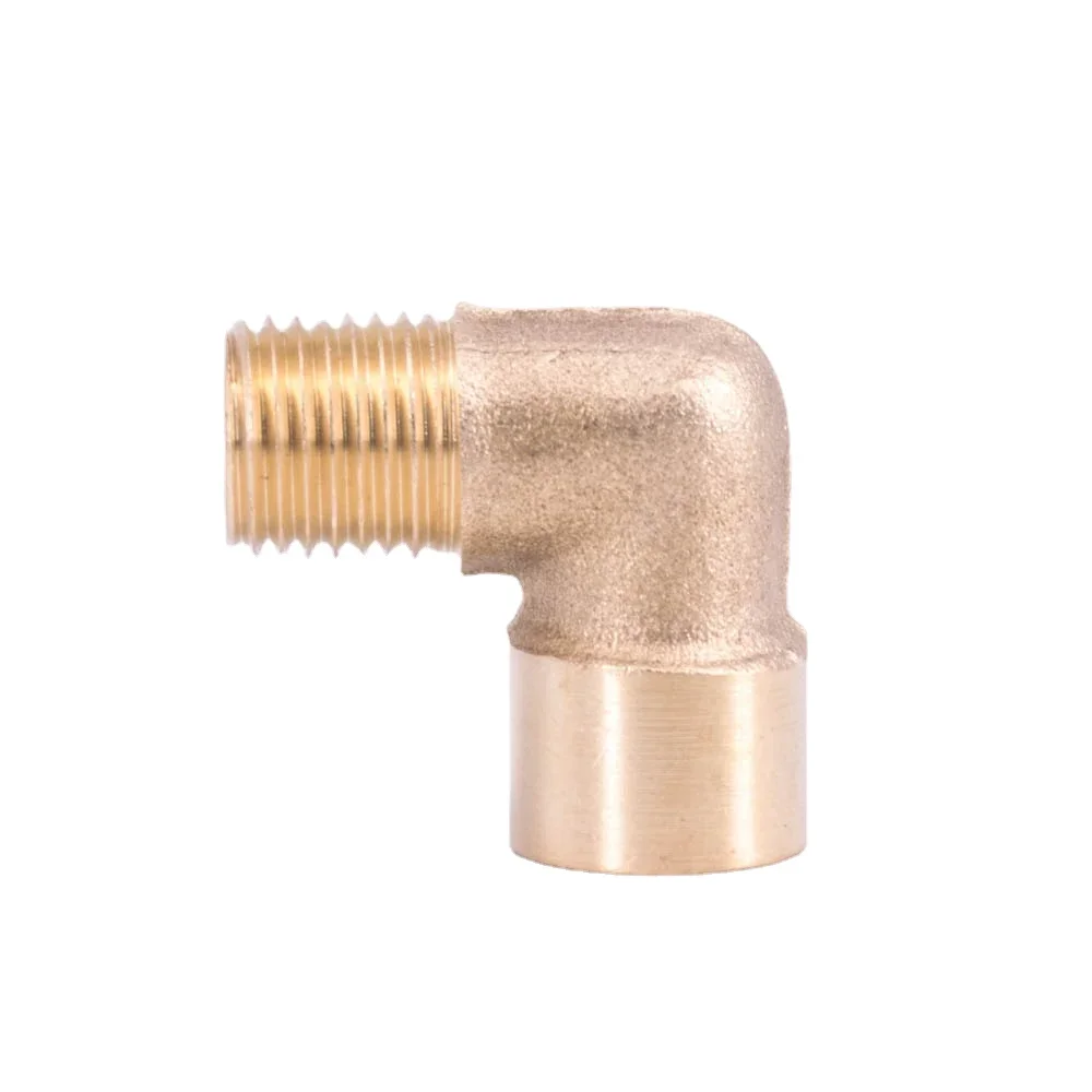 1/4" NPT Female To Male Elbow 90 Degre Brass Pipe Fitting Coupler Connector Water Gas Fuel