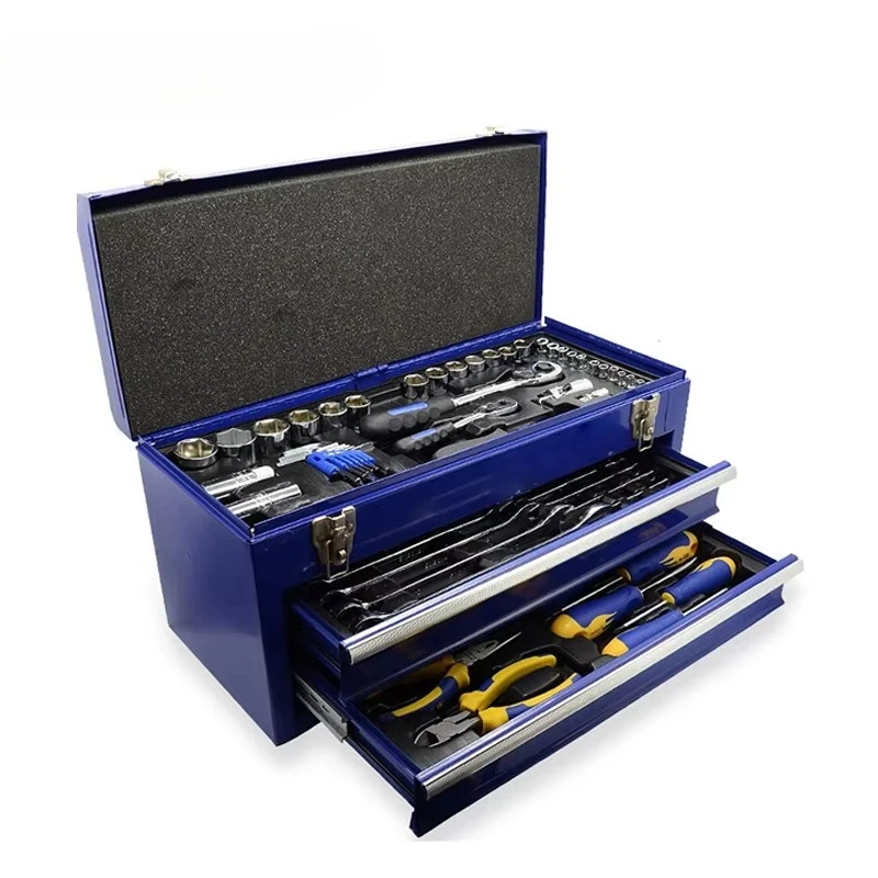 

90pcs Socket Wrench 3-Layer Mechanics Tool Repair Case Full Household Hand Tool Set