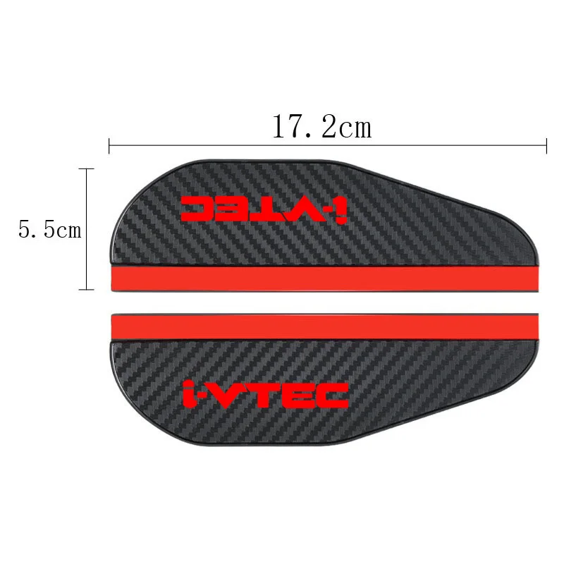 2pcs Car Rearview Mirror Rain Shield Eyebrow Cover Sticker for Honda Acura Ivtec I-vtec Dohc Civic Accord CC GR SR