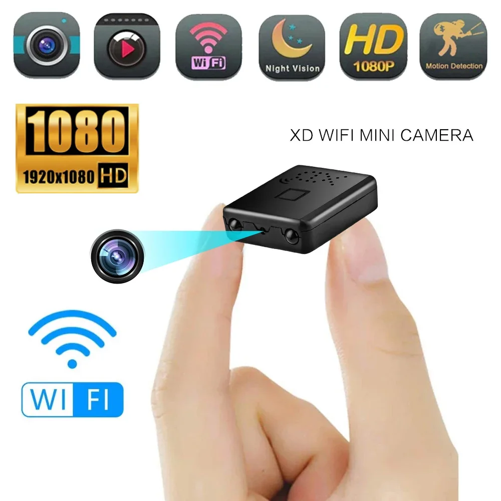 XD Full HD 1080P Mini Camera Pro WiFi Night Vision Remote Security Monitoring Home Protection Waterproof Video Recorder Camera