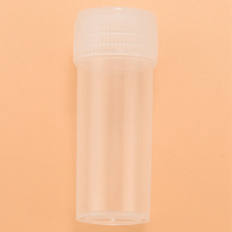 Flacone per campioni in plastica 200X provetta da 5Ml contenitore per fiale da laboratorio piccolo + coperchio