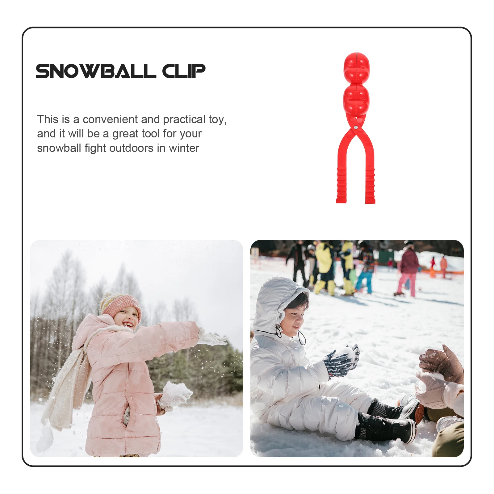 2Pcs Clips Practical Plastic Winter Outdoor Making Tools Fast Makers Keep Hands Clean Children