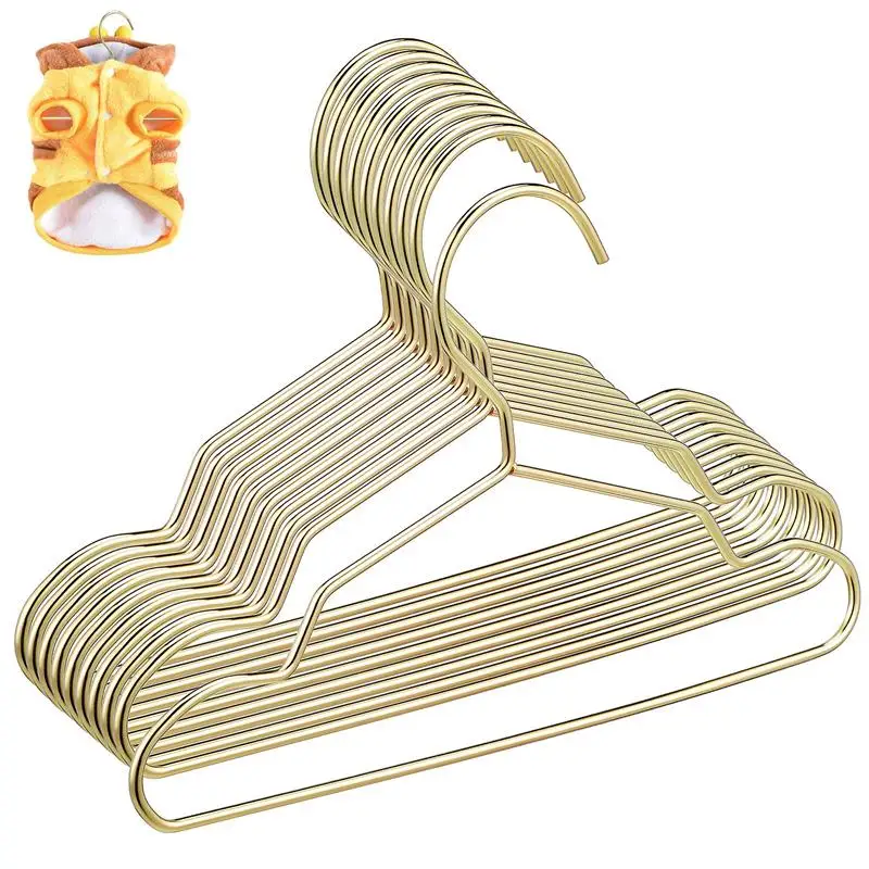 

10 Pcs Pet Apparel Hangers Metal Mini Clothing Hangers Cat Apparel Drying Rack Pet Shop Metal Hangers For Cloth