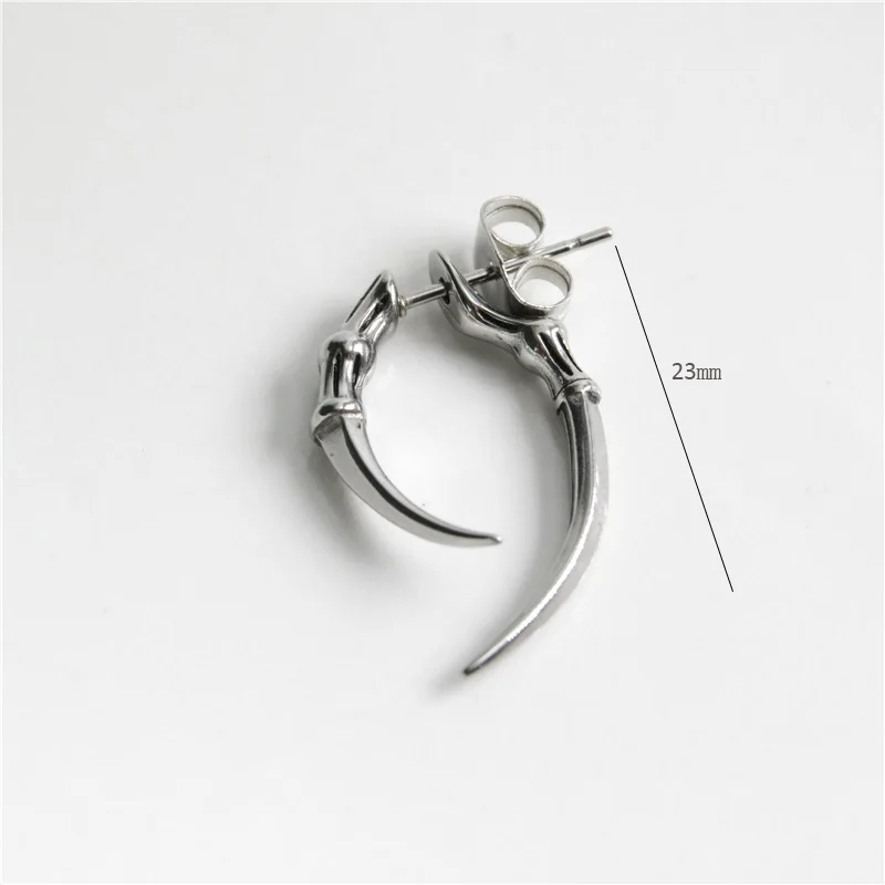 European-american personality retro titanium steel earrings cast claw ear bone nail piercing ornaments