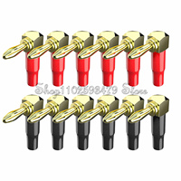 10/20/50/100pcs L Shape 4mm Banana Plug Connector Right Angle 90 Degree Banana Male Plugs Audio Speaker Wire Cable Connectors