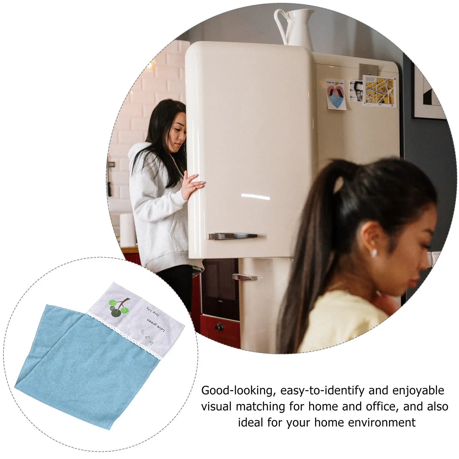 1Pcs Eco Friendly Cotton Fridge Cover Multi Purpose Appliance Dust Cover for Refrigerator Washing Machine Microwave Oven