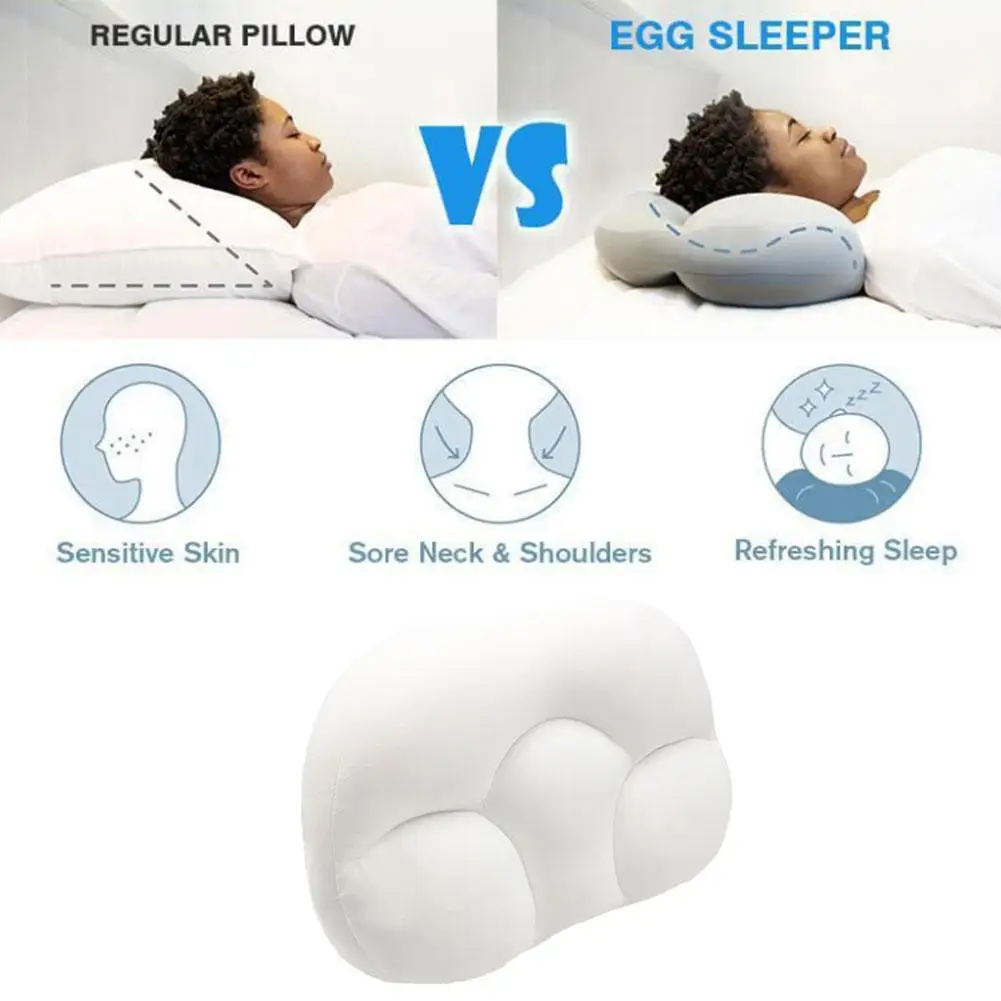 3D Cloud Neck Sleep Pillow Egg Sleeper Contour Pillow For Sleeping All-round Orthopedic Neck Pillow For Neck Shoulder PainR L4L6