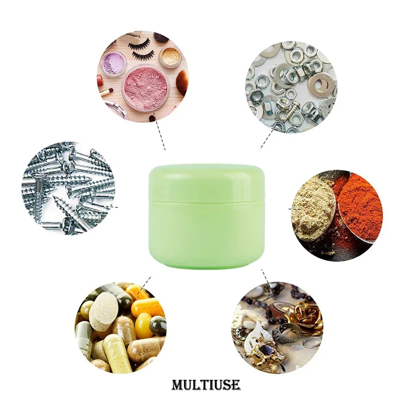 22Pcs10g/20g/30g/50g/100g/150g Refillable Plastic Empty Sample Bottles Travel Face Cream Cosmetic Container Plastic Makeup Jar