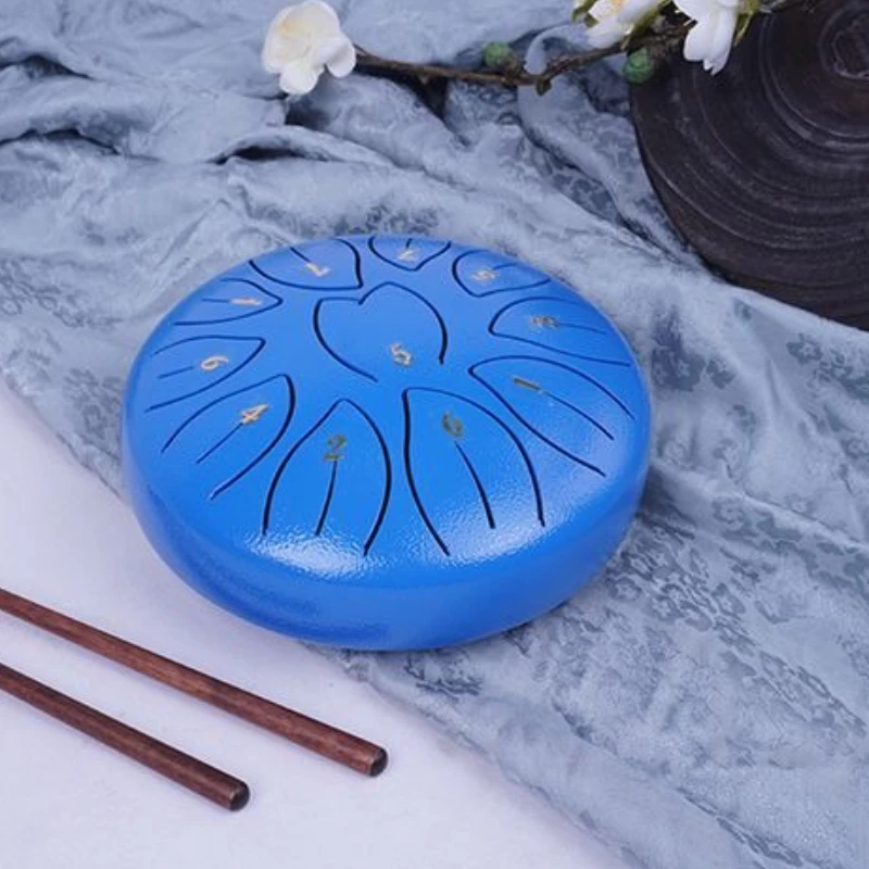 6 بوصة اللسان طبل 11 لهجة الصوت شفاء اللسان طبل التأمل الكربون الصلب المهنية الطبول المحمولة أدوات قرع #4