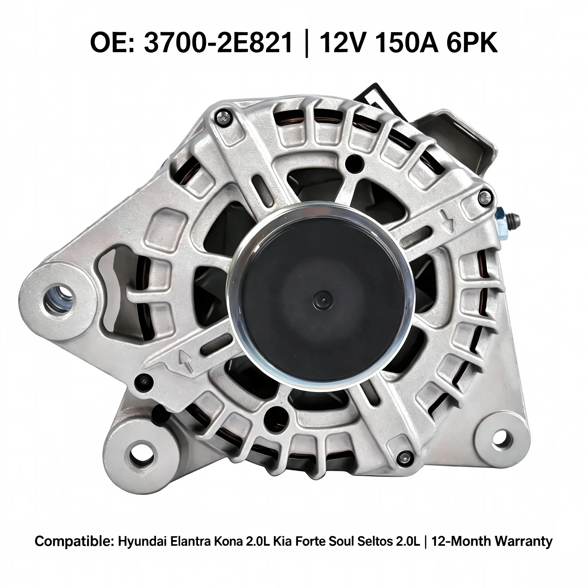 Car Alternator 12V 150A 6PK OE 37300-2E821 For Hyundai Elantra Tucson Kona Kia Forte Sportage Optima Seltos 2.0L Car Generator
