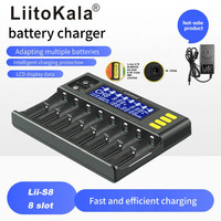 LiitoKala Lii-S8 Universal Battery Charger for 18650 3.7V Li-ion NiMH 1.2V 9V Li-FePO4 3.2V IMR 3.8V 26650 21700 26700 AA AAA