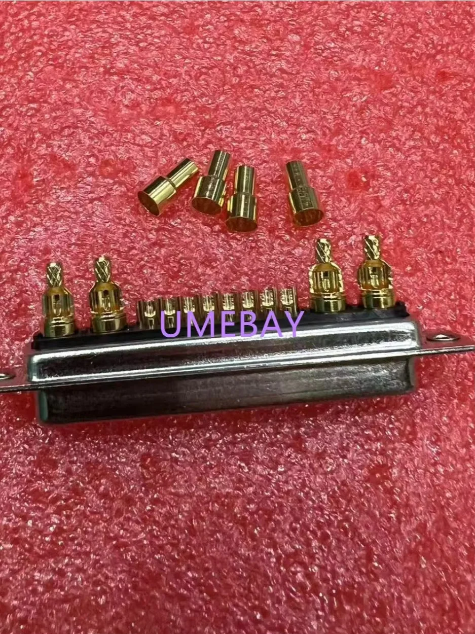5 pieces, integrated circuit RF coaxial connector 21W4, female seat all gold black glue optical hole solid core car needle