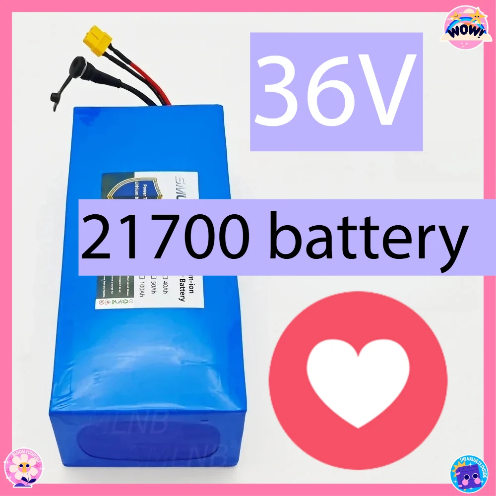 21700 10S4P 36V 20Ah Lithium Battery Pack 1000W High-Power Built-In BMS Various Energy Storage Backup for Electronics