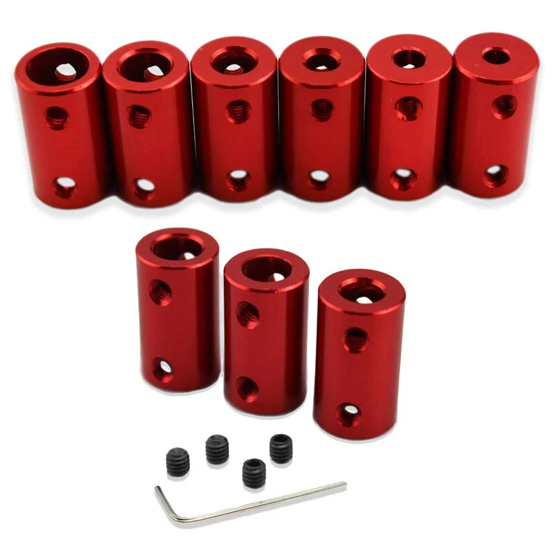 1PCS D14 L25 Rigid Top Wire Coupling Aluminum Alloy Bore 3/4/5/6/6.36/7/8/10mm Shaft CNC Jaw Shaft Motor Coupling Red