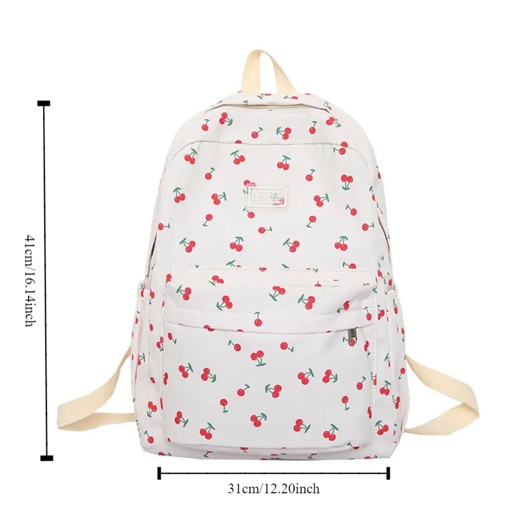 Nylon Fresh Girl Student Backpack Large Capacity Anti-theft Student School Bags Mochila Ins Small Flower Schoolbag Teenage Girls