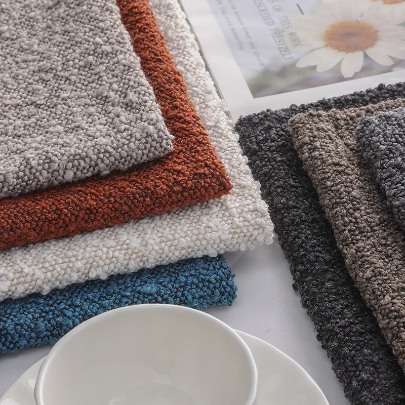 

Particle Loop Yarn Fabric High Grade Teddy Plush Cotton and Linen Sofa Cushion Cover Coarse Linen Berber Fleece Chenille Fabric